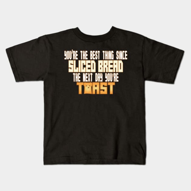 Sliced Bread Kids T-Shirt by rachybattlebot